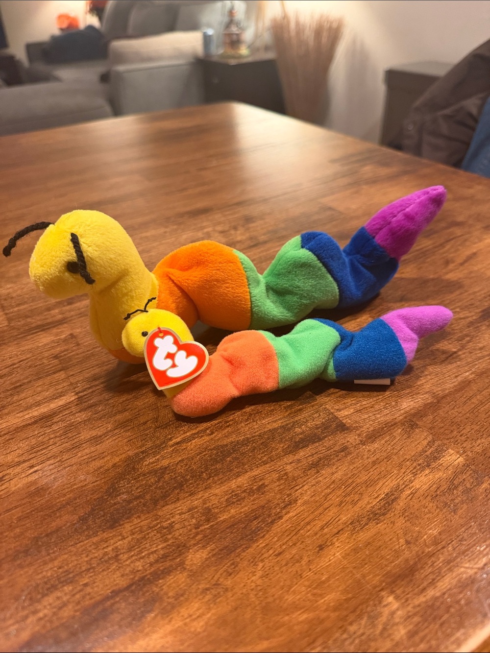 Ty Rainbow Caterpillar Plush - Yellow, Orange, Green, Blue, Purple, Pink